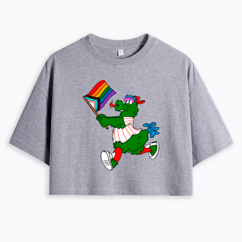 Phanatic with Pride Flag Cropped T-Shirt