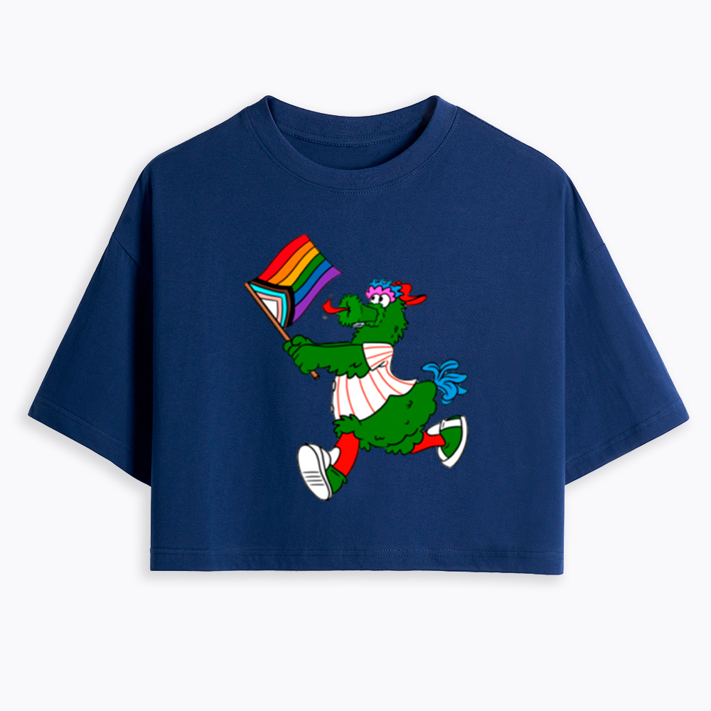 Phanatic with Pride Flag Cropped T-Shirt