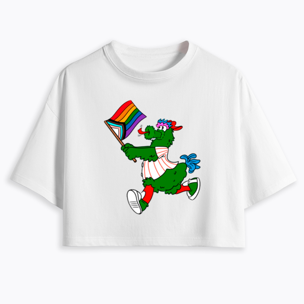 Phanatic with Pride Flag Cropped T-Shirt