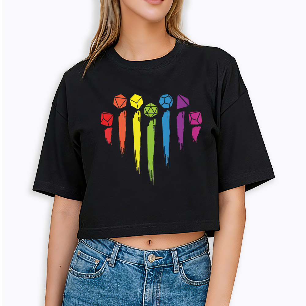 D&D Rainbow Cropped T-Shirt