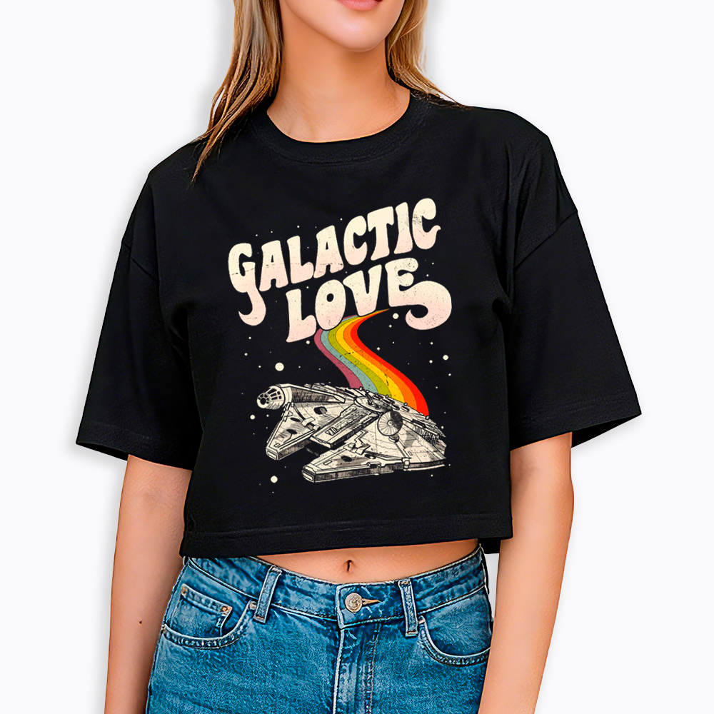 May The 4th Be With You Rainbow Cropped T-Shirt