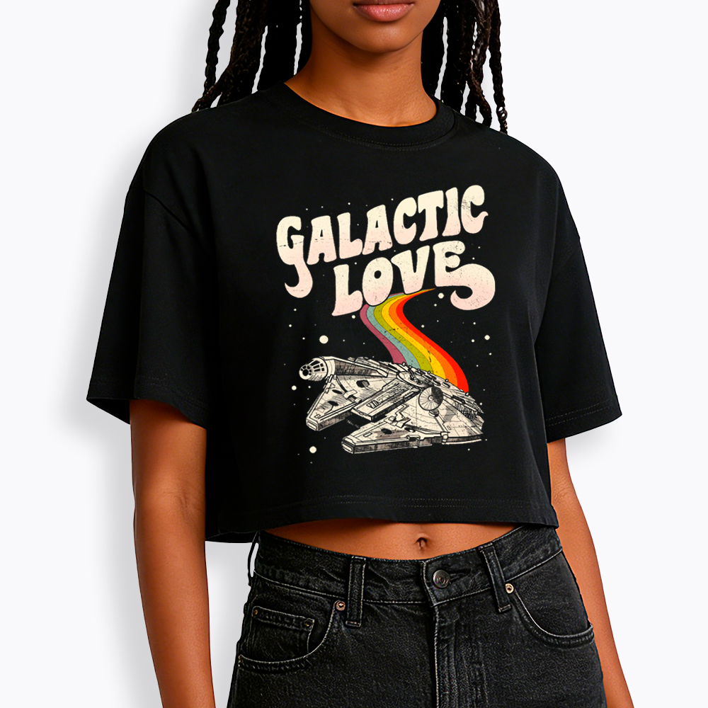 May The 4th Be With You Rainbow Cropped T-Shirt