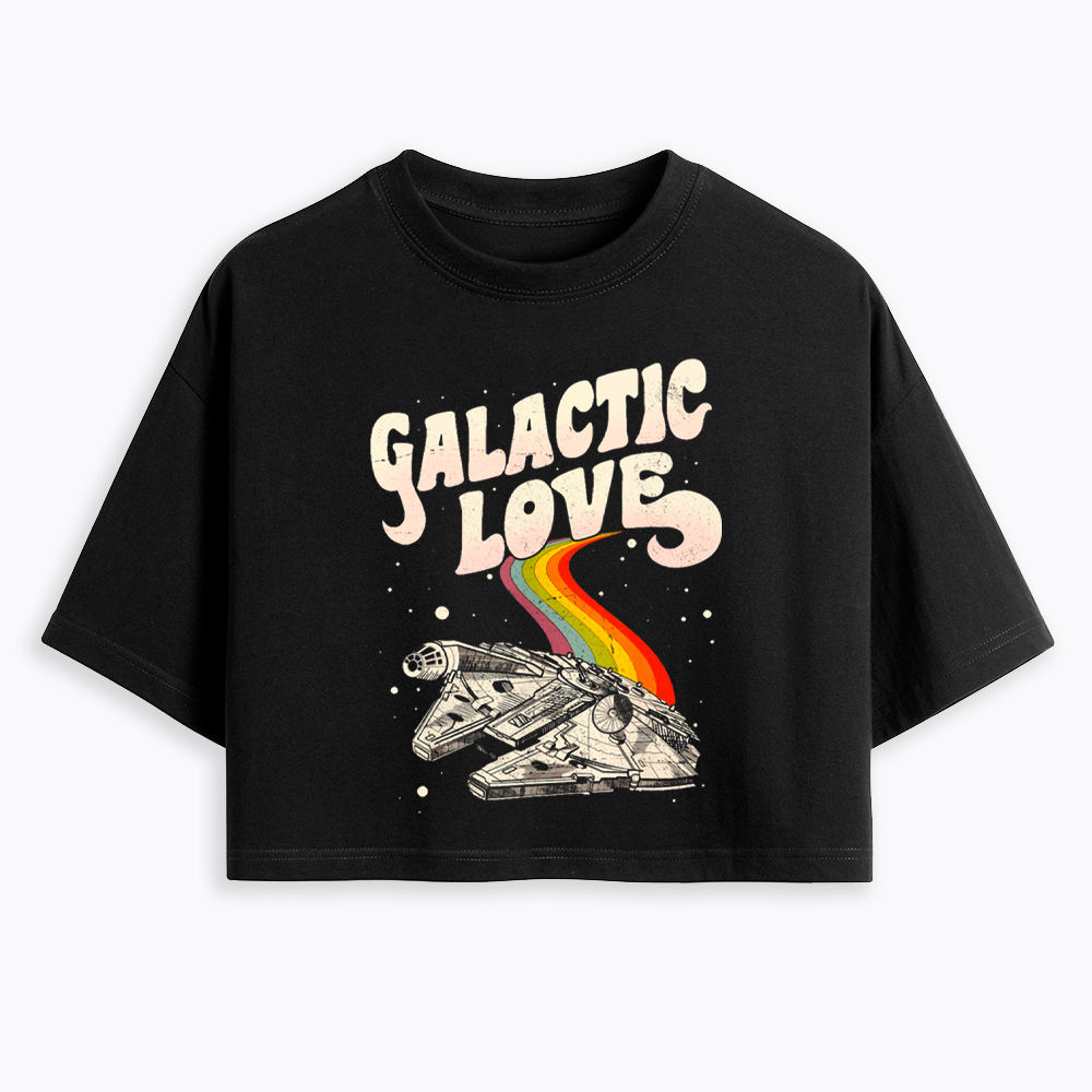 May The 4th Be With You Rainbow Cropped T-Shirt
