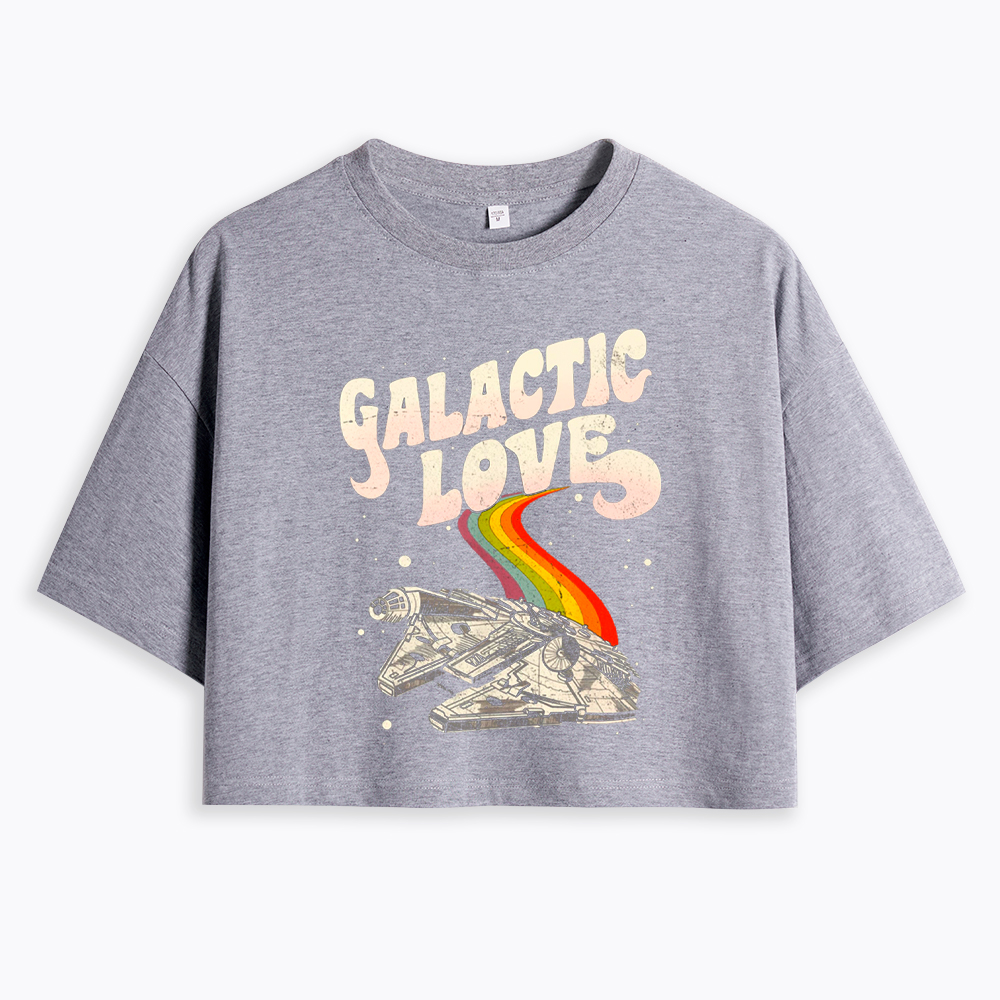May The 4th Be With You Rainbow Cropped T-Shirt