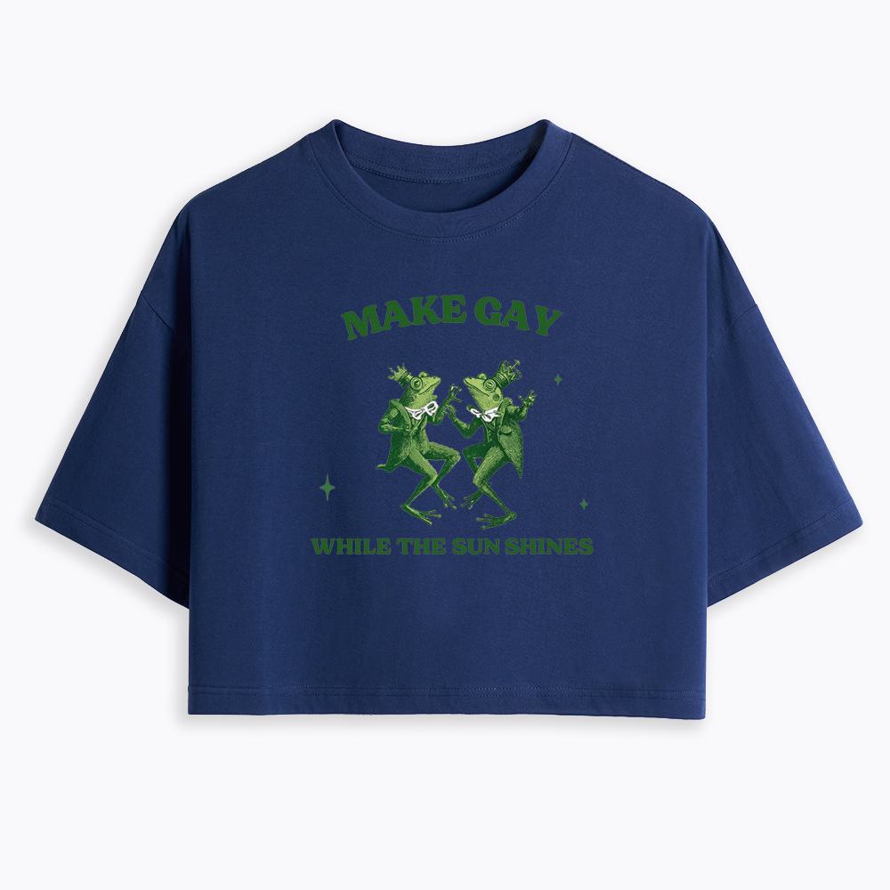 Make Gay While The Sun Shines Cropped T-Shirt