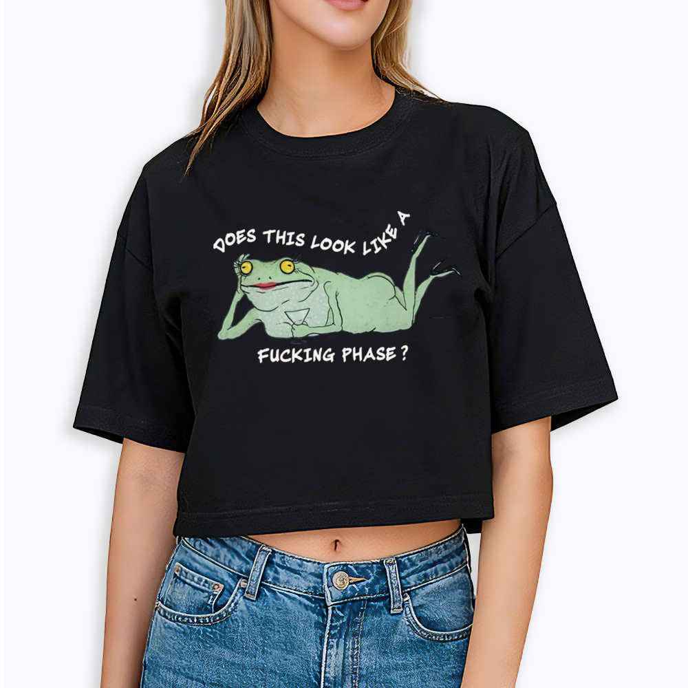 Funny LGBT Pride Frog Meme Cropped T-Shirt