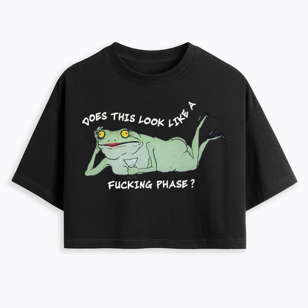 Funny LGBT Pride Frog Meme Cropped T-Shirt