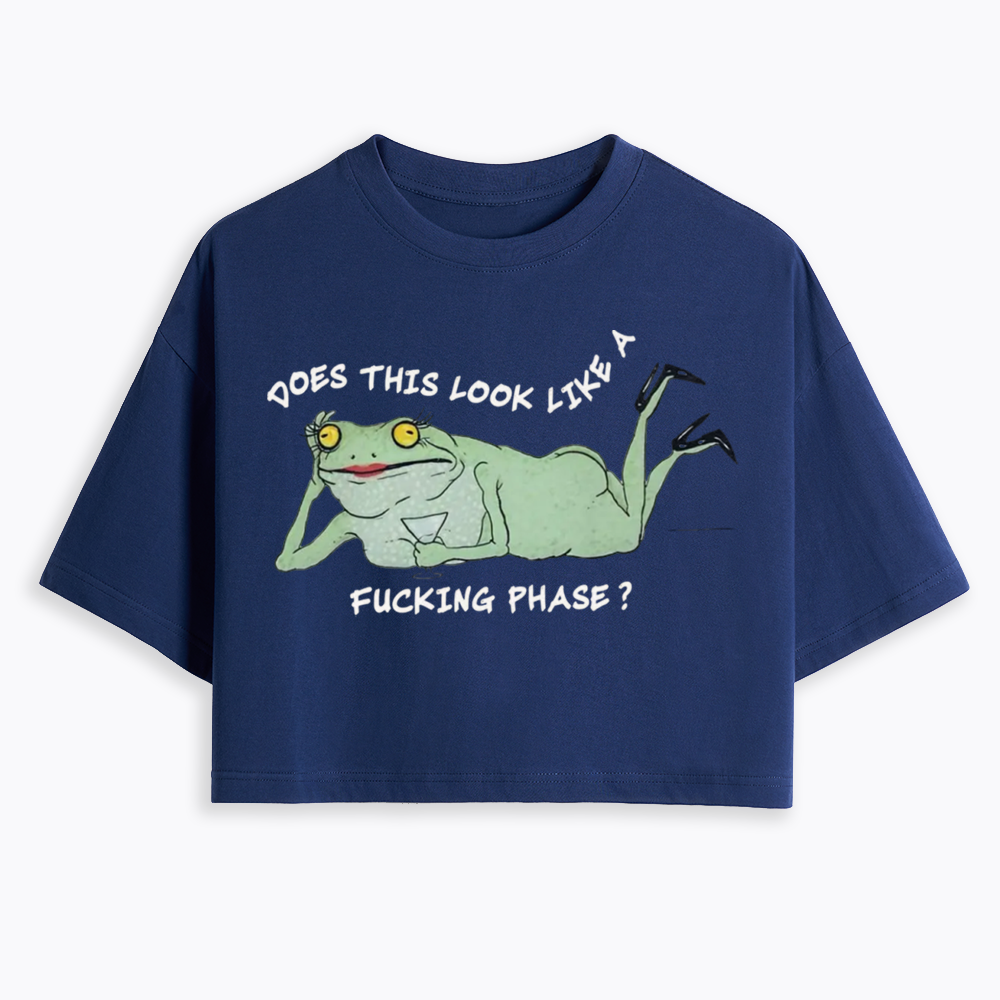 Funny LGBT Pride Frog Meme Cropped T-Shirt