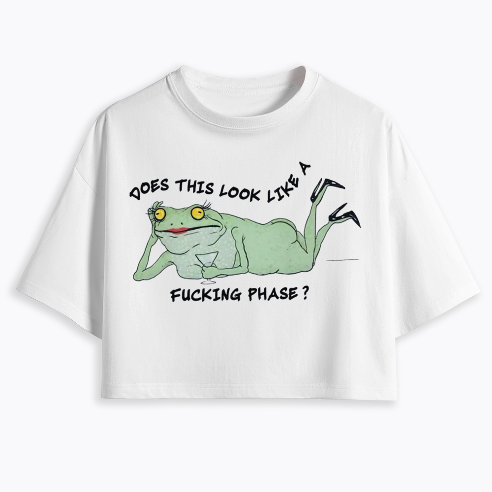 Funny LGBT Pride Frog Meme Cropped T-Shirt