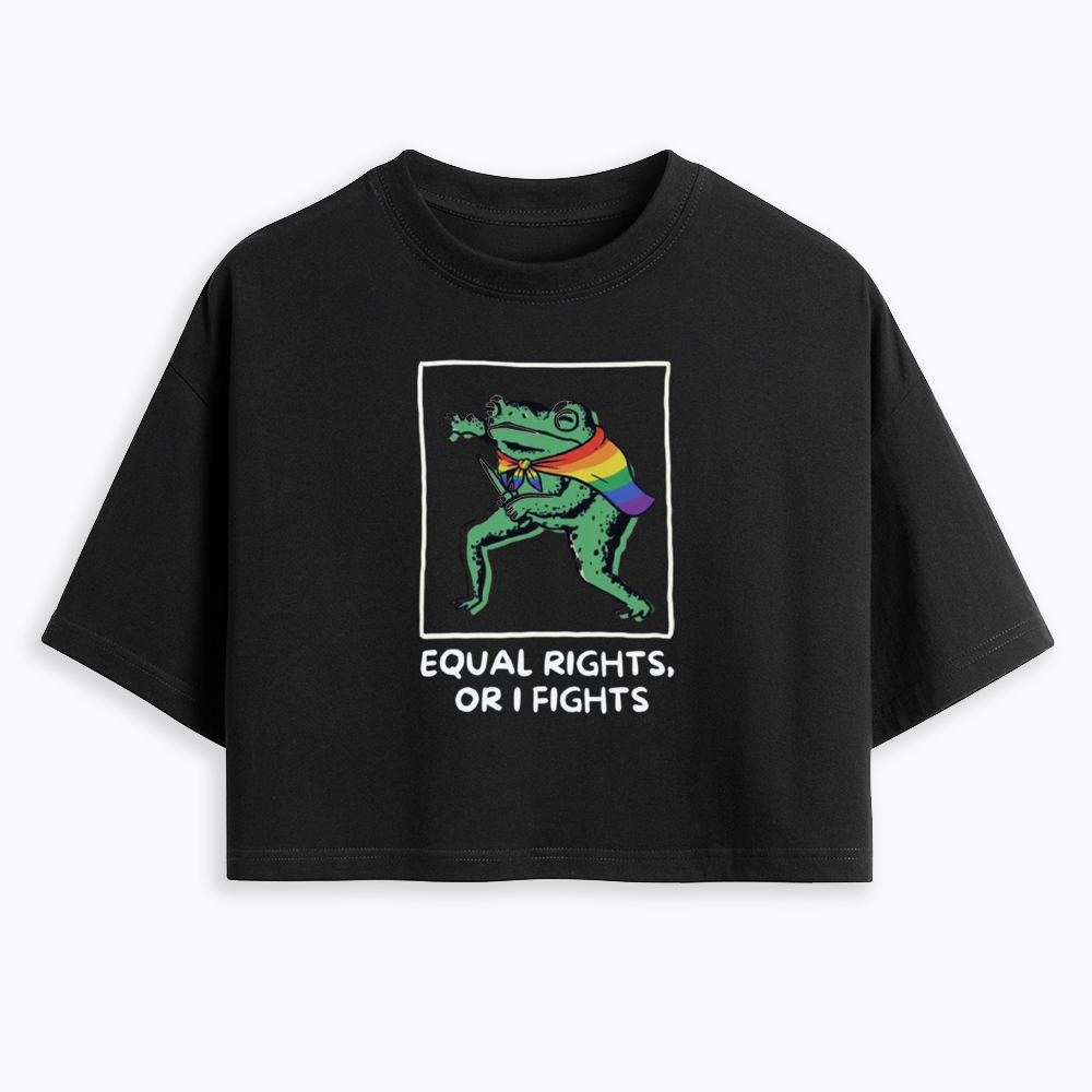 Equal Rights Frrog LGBTQ Pride Cropped T-Shirt