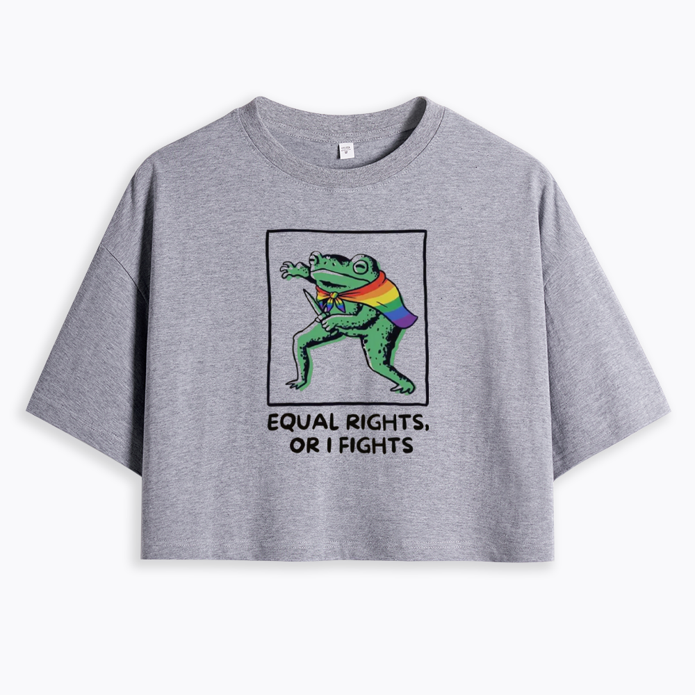 Equal Rights Frrog LGBTQ Pride Cropped T-Shirt