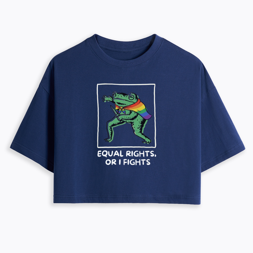 Equal Rights Frrog LGBTQ Pride Cropped T-Shirt