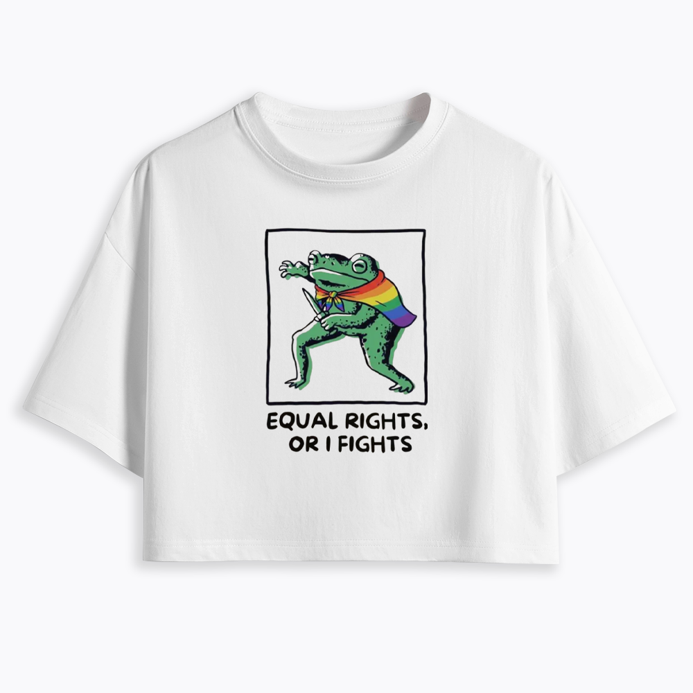 Equal Rights Frrog LGBTQ Pride Cropped T-Shirt