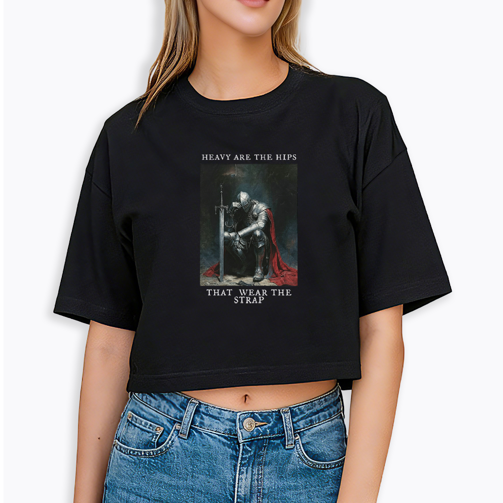 Heavy Are The Hips That Wear The Strap Cropped T-Shirt