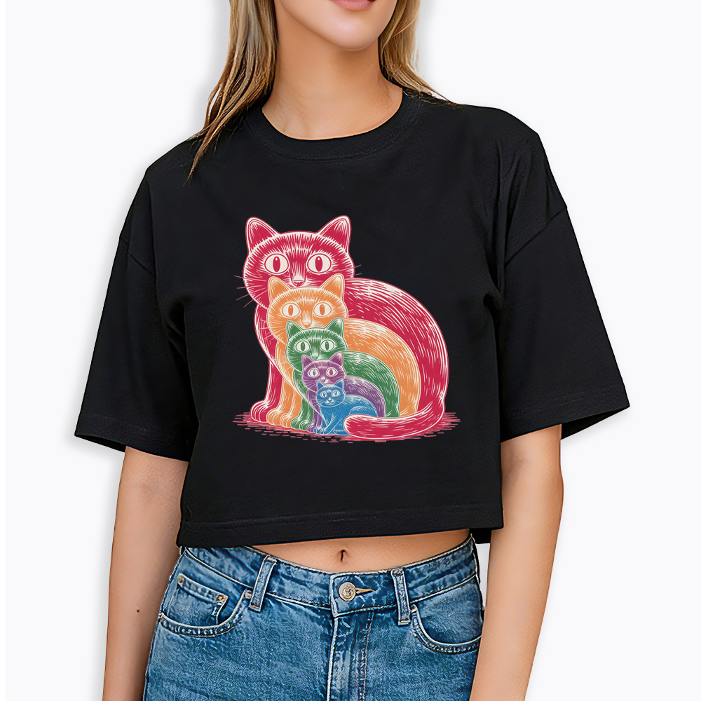 Pride Cat Cropped T-Shirt