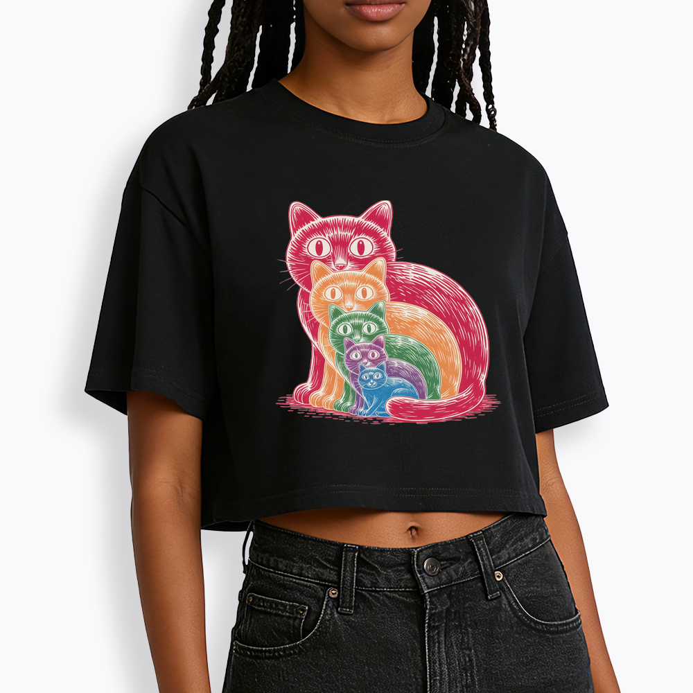 Pride Cat Cropped T-Shirt