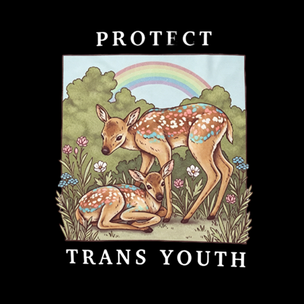 PROTECT TRANS YOUTH Queer LGBTQ Cropped T-Shirt