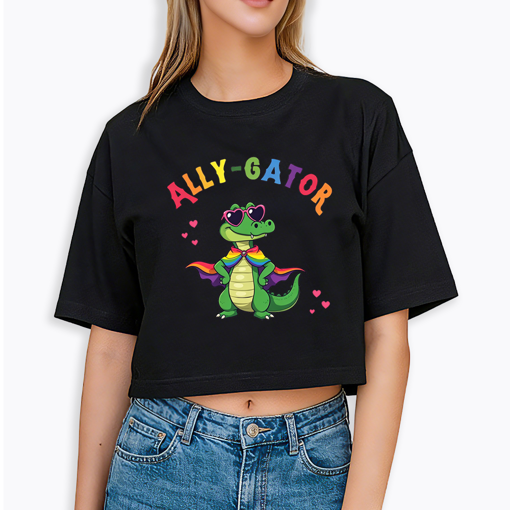 Ally- Gator Cropped T-Shirt