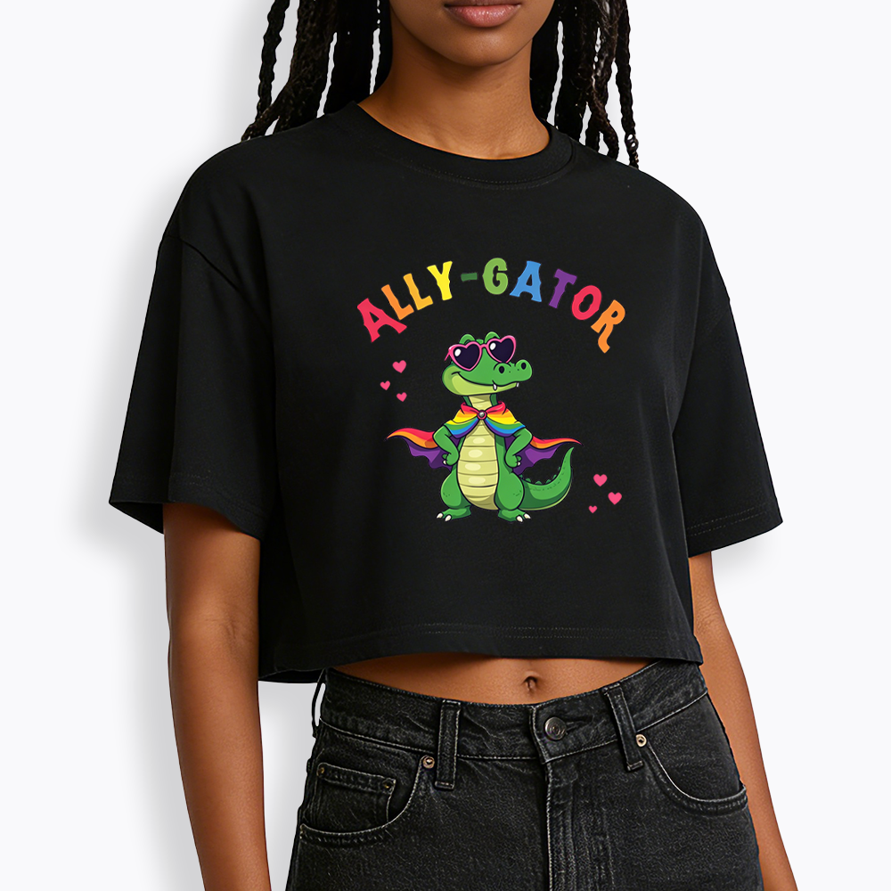 Ally- Gator Cropped T-Shirt