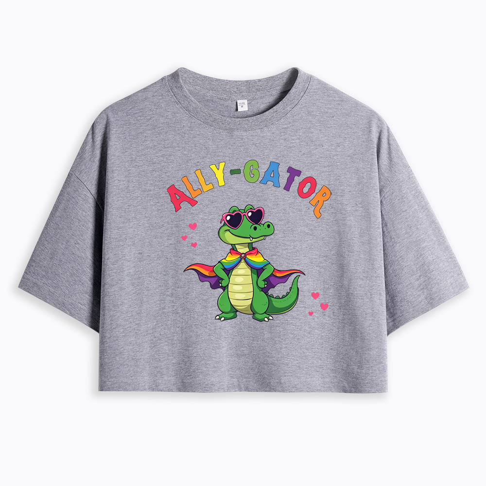 Ally- Gator Cropped T-Shirt