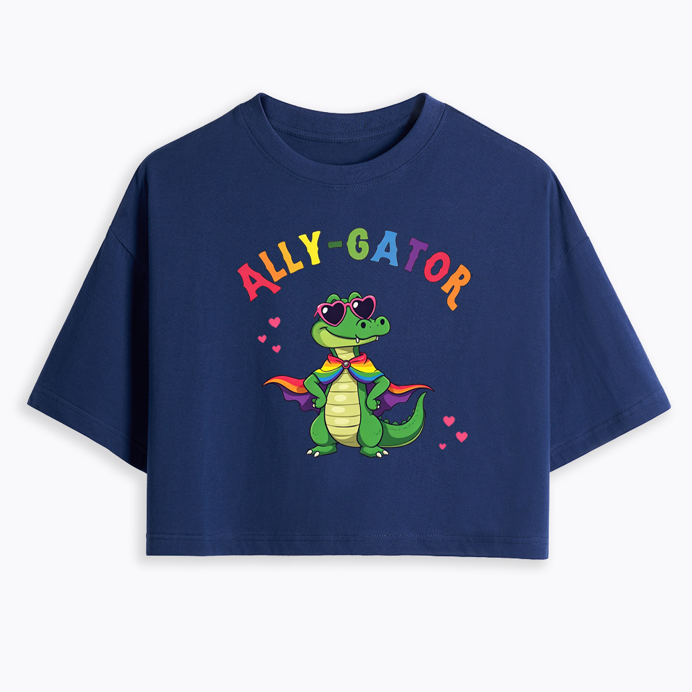 Ally- Gator Cropped T-Shirt