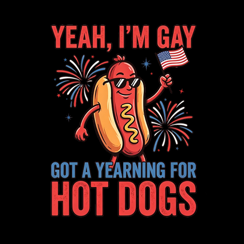 Yeah I'm Gay Got A Yearning for Hot Dogs Cropped T-Shirt