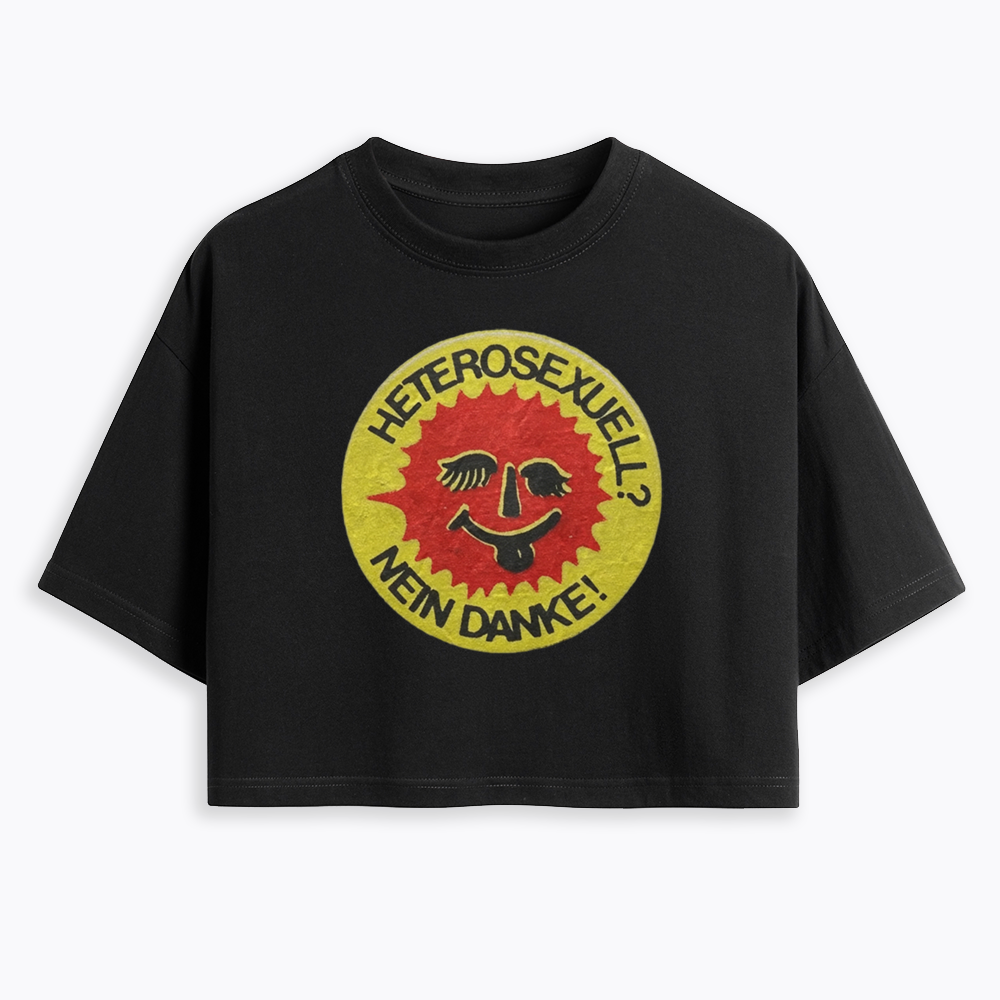 Heterosexuell Nein Danke Cropped T-Shirt