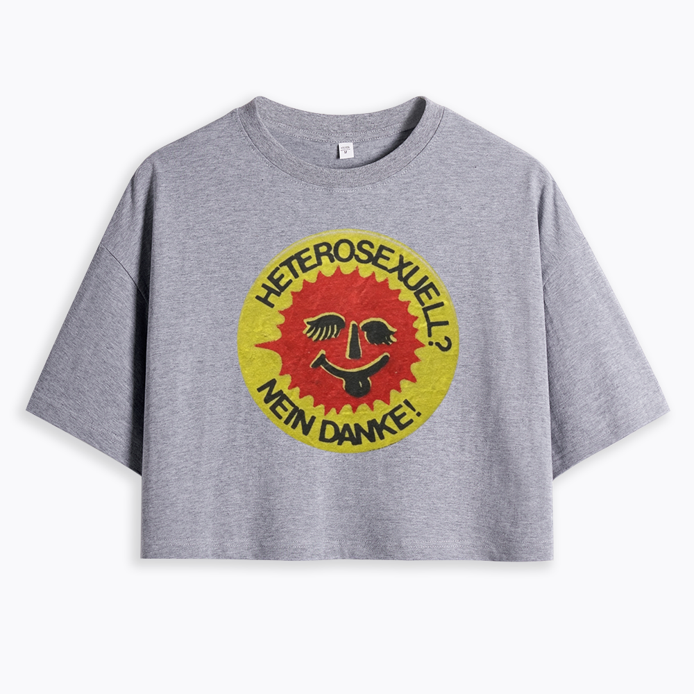 Heterosexuell Nein Danke Cropped T-Shirt