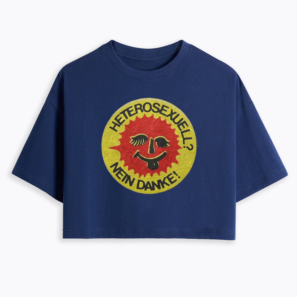 Heterosexuell Nein Danke Cropped T-Shirt