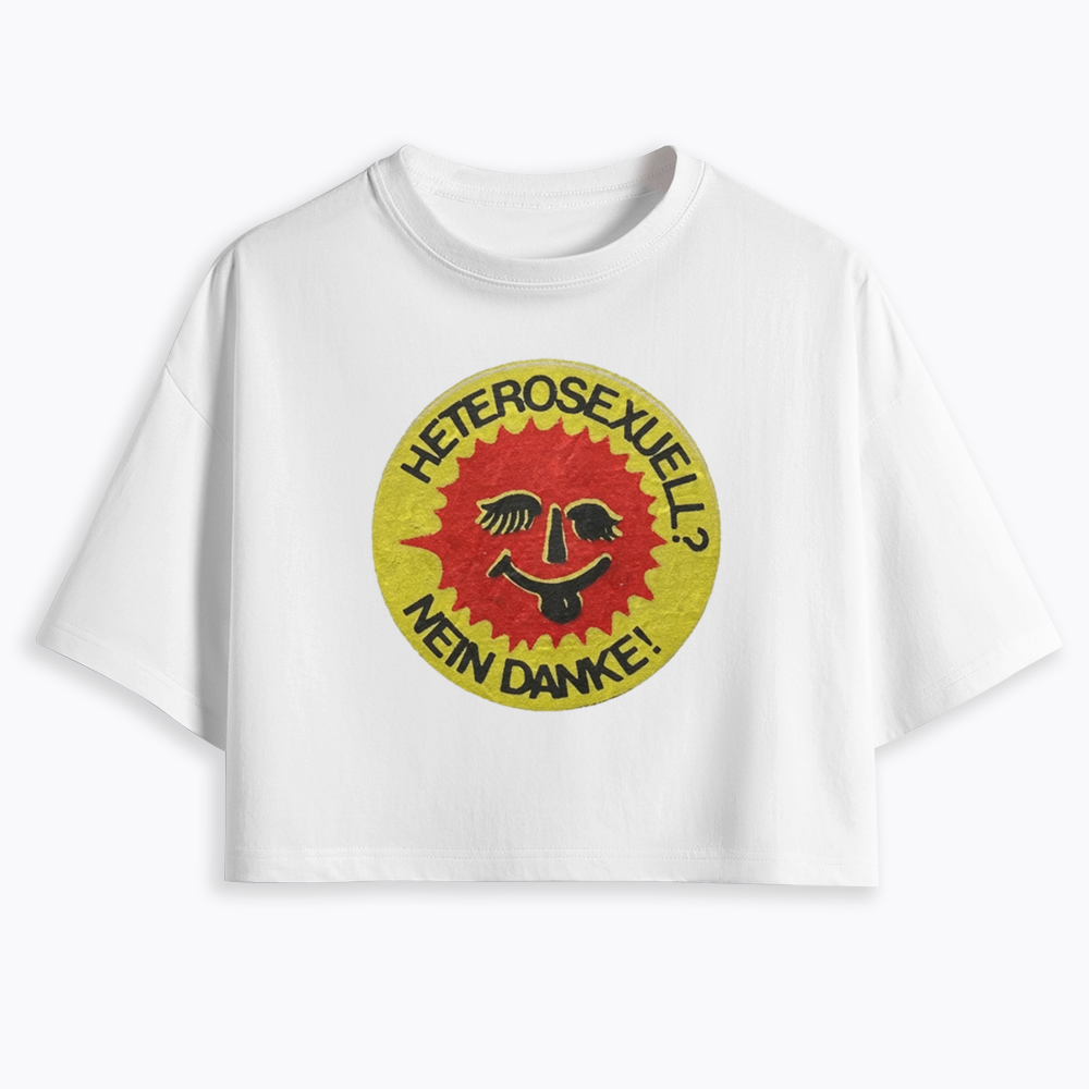 Heterosexuell Nein Danke Cropped T-Shirt