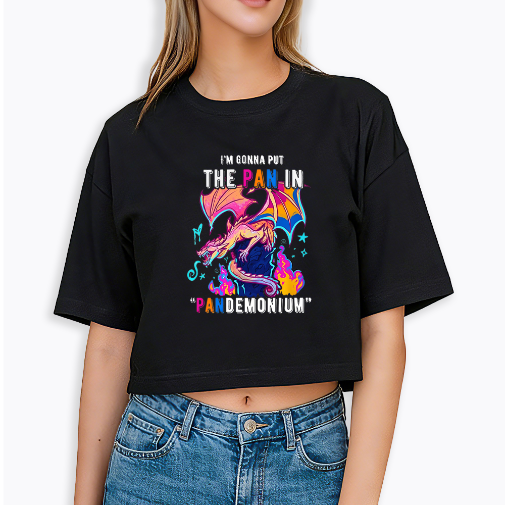 Dragon Pansexual Pride Cropped T-Shirt