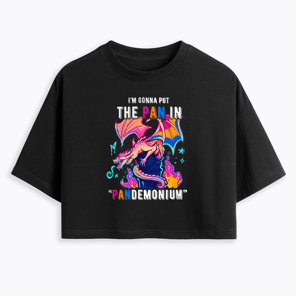 Dragon Pansexual Pride Cropped T-Shirt