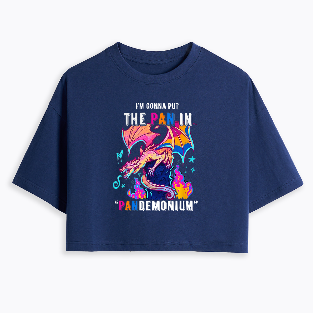 Dragon Pansexual Pride Cropped T-Shirt
