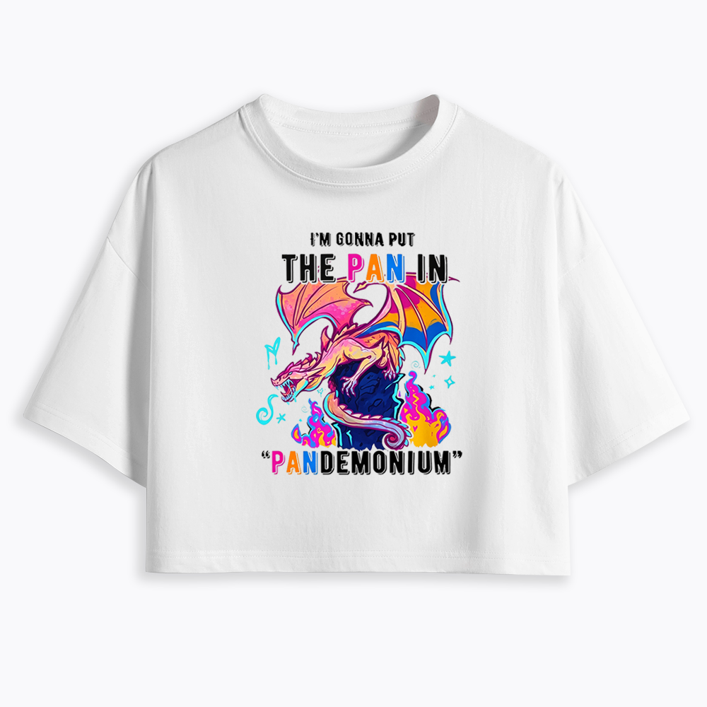 Dragon Pansexual Pride Cropped T-Shirt