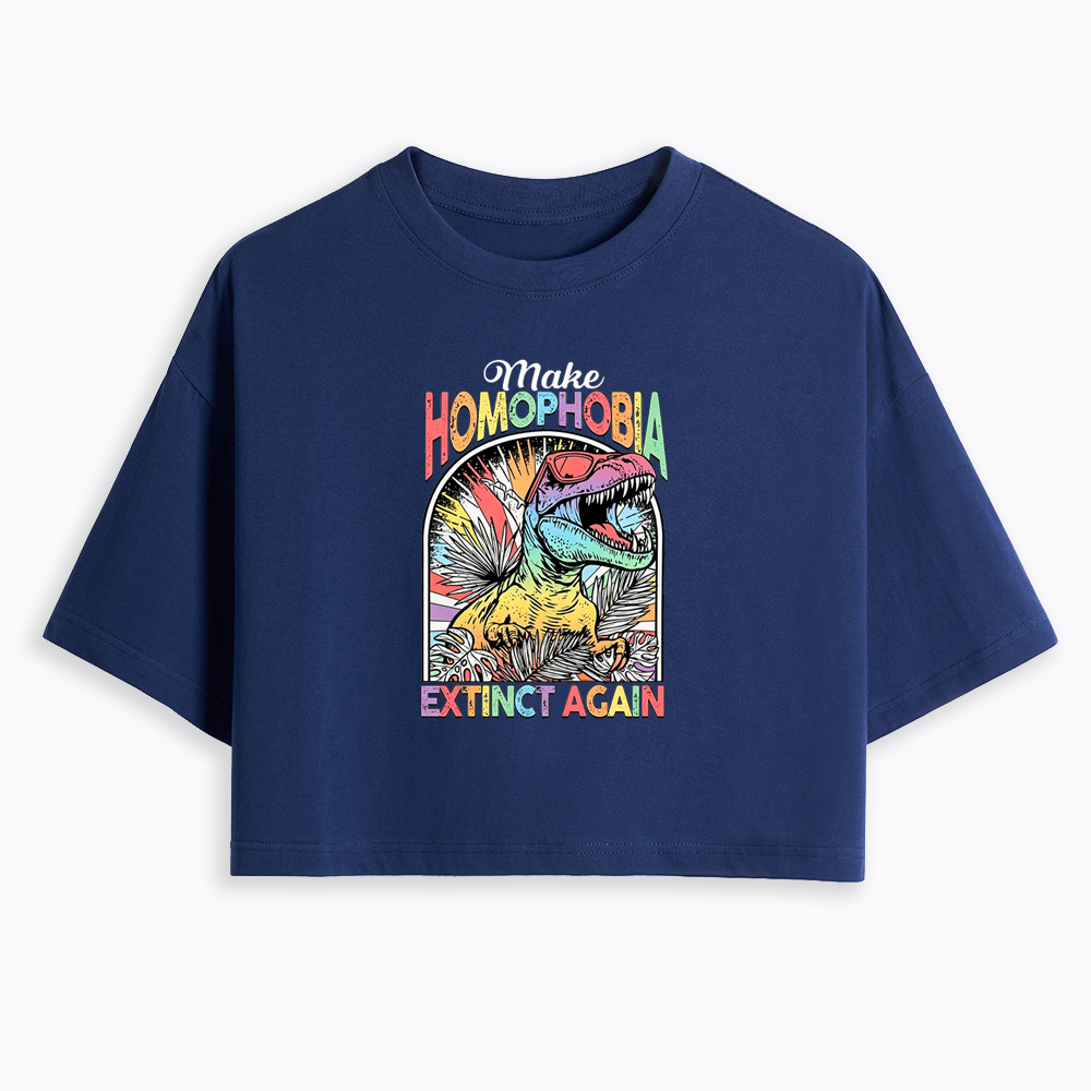Make Homophobia Extinct Cropped T-Shirt