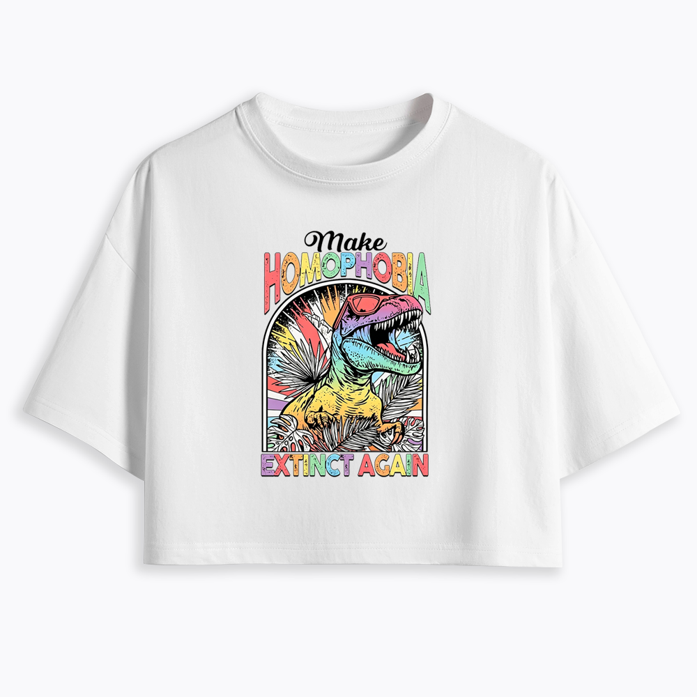 Make Homophobia Extinct Cropped T-Shirt