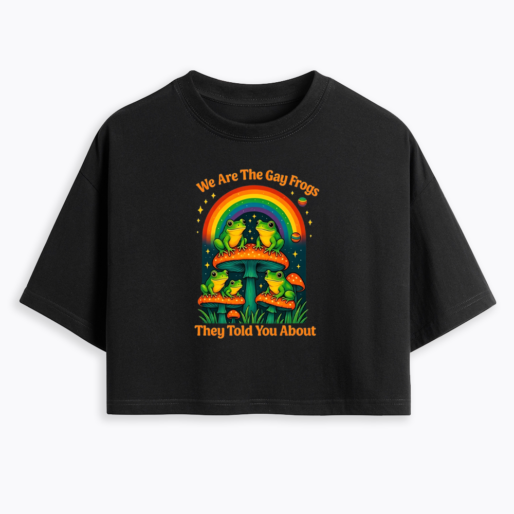 Gay Frogs Meme Cropped T-Shirt