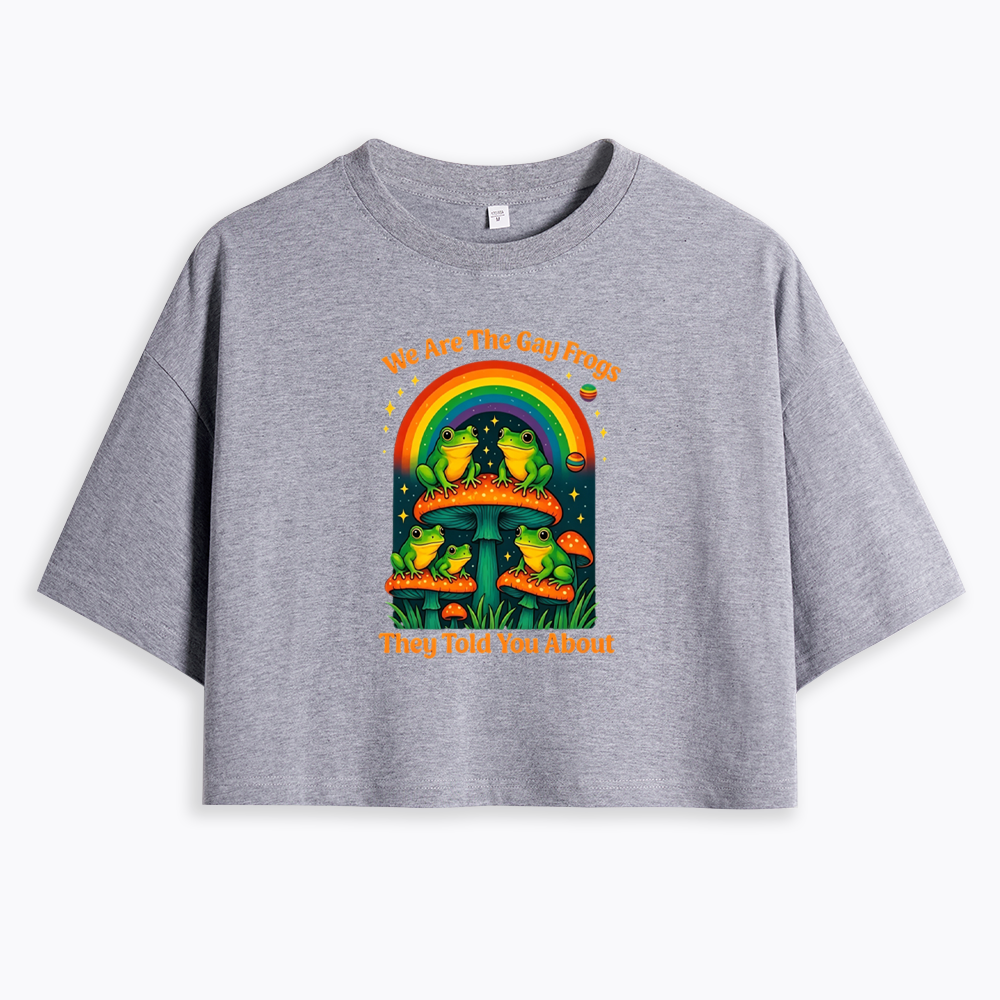 Gay Frogs Meme Cropped T-Shirt