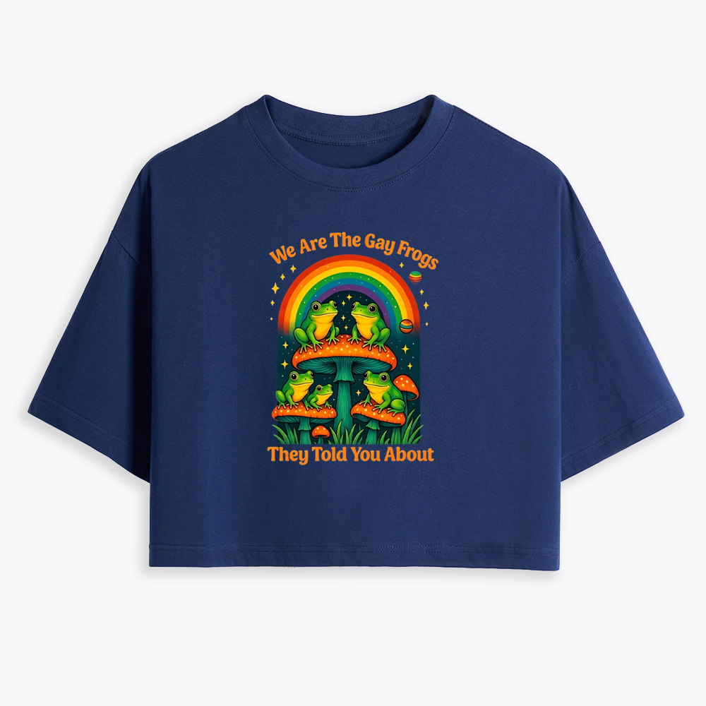 Gay Frogs Meme Cropped T-Shirt