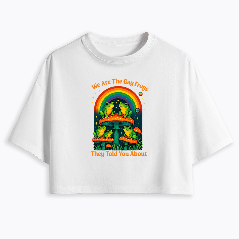 Gay Frogs Meme Cropped T-Shirt