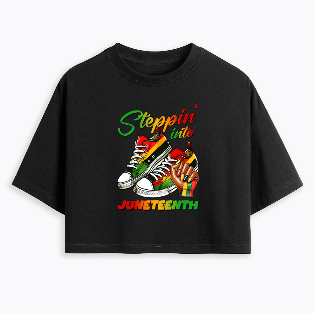 Stepping Into Juneteenth Cropped T-Shirt
