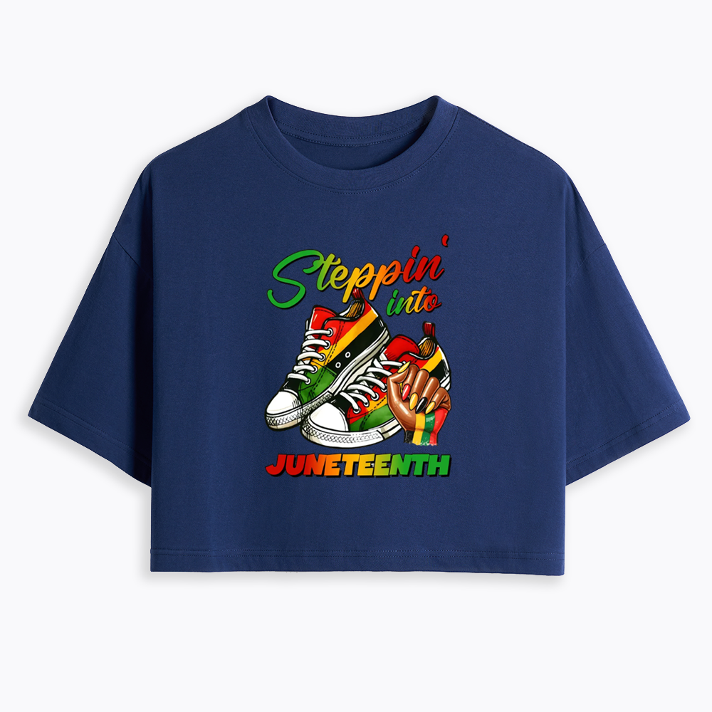 Stepping Into Juneteenth Cropped T-Shirt