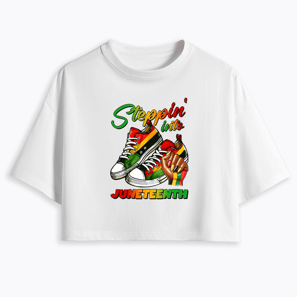 Stepping Into Juneteenth Cropped T-Shirt
