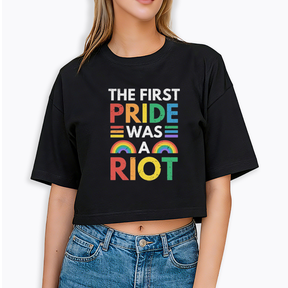 The First Pride Was A Riot Cropped T-Shirt