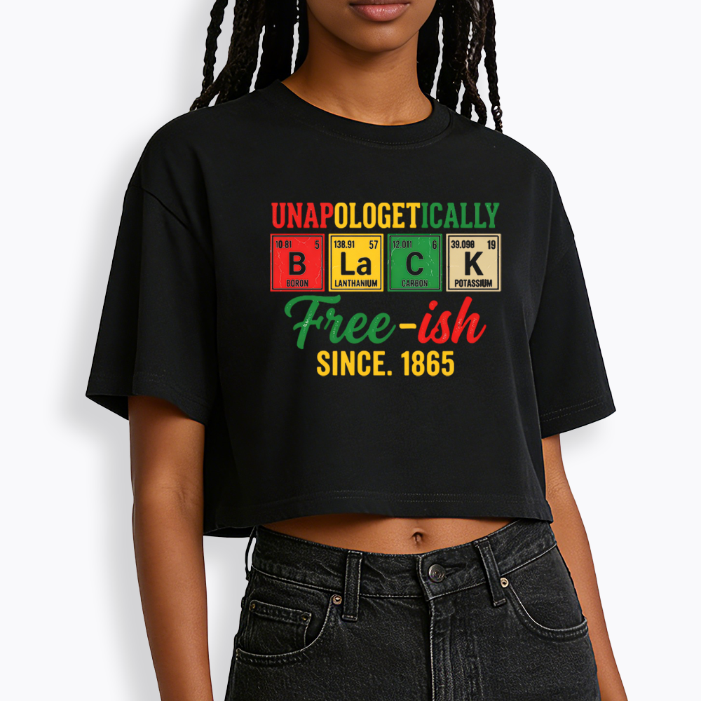 Unapologetically Black Periodic Table Cropped T-Shirt