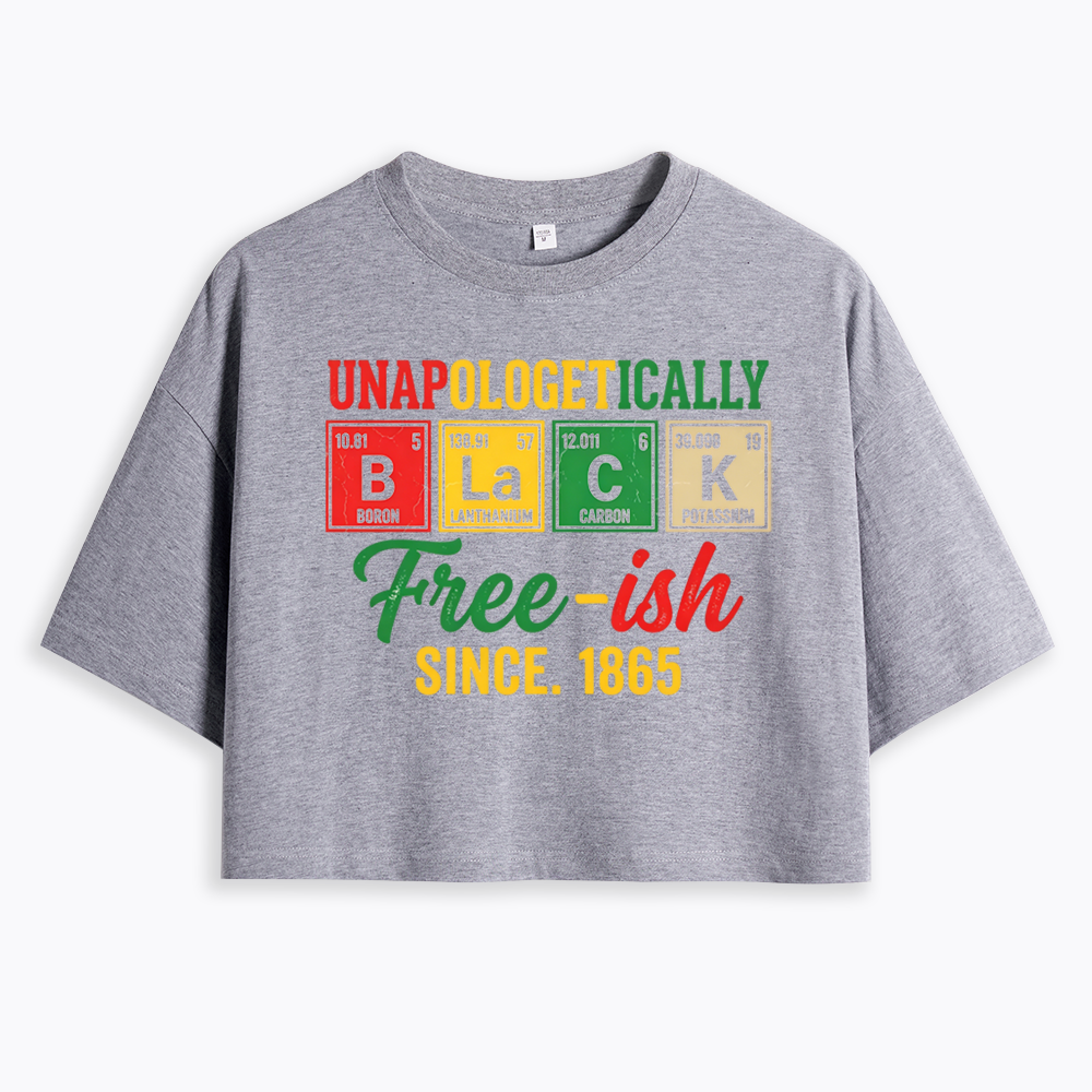 Unapologetically Black Periodic Table Cropped T-Shirt