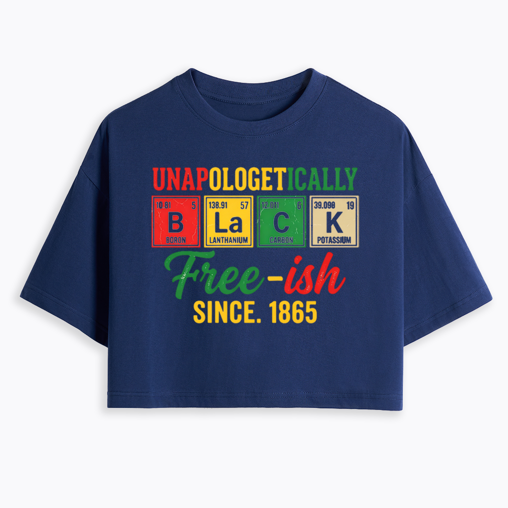 Unapologetically Black Periodic Table Cropped T-Shirt