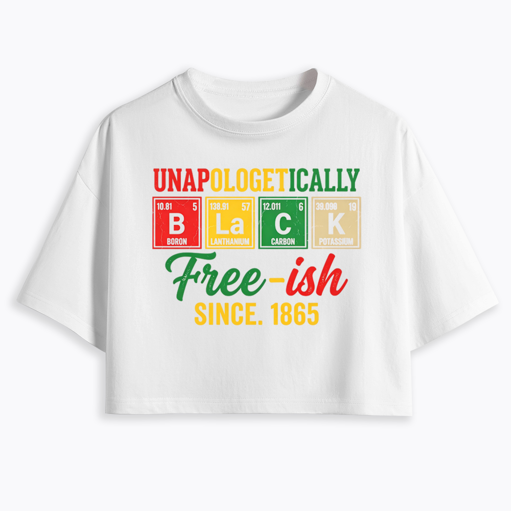 Unapologetically Black Periodic Table Cropped T-Shirt