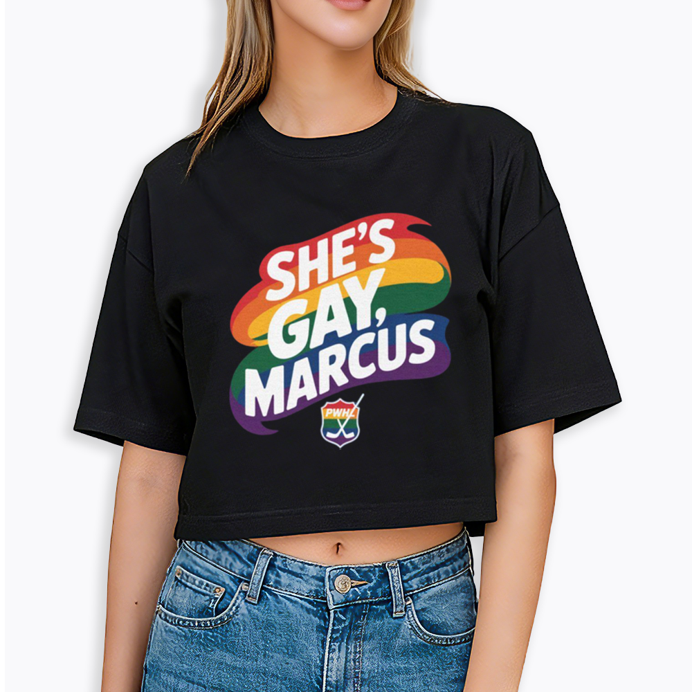 She's Gay Marcus Cropped T-Shirt