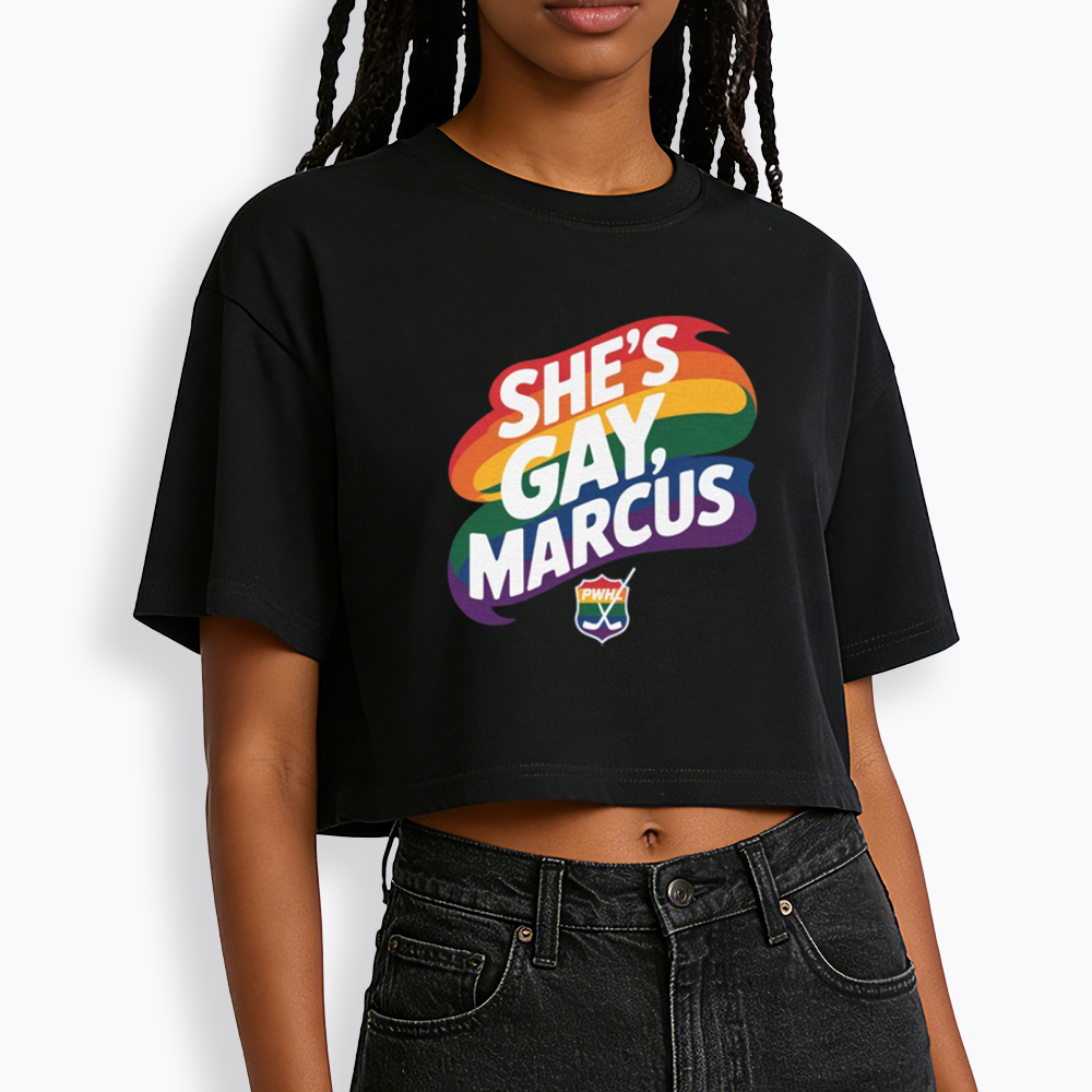 She's Gay Marcus Cropped T-Shirt